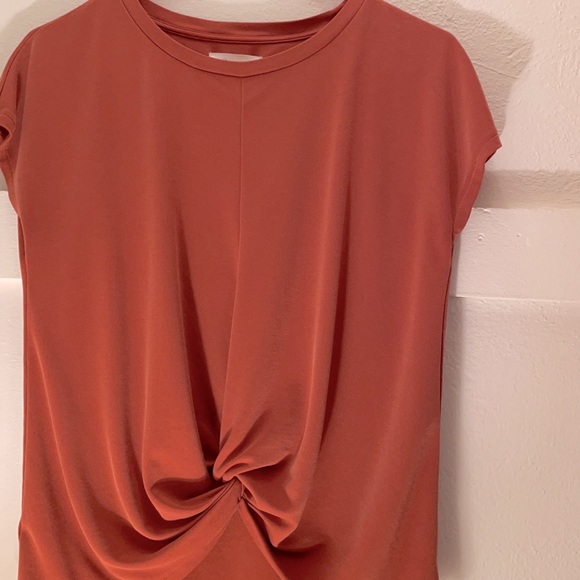 Lou & Grey for LOFT Rust Tie Knot Shirt Sz XS - Picture 3 of 5